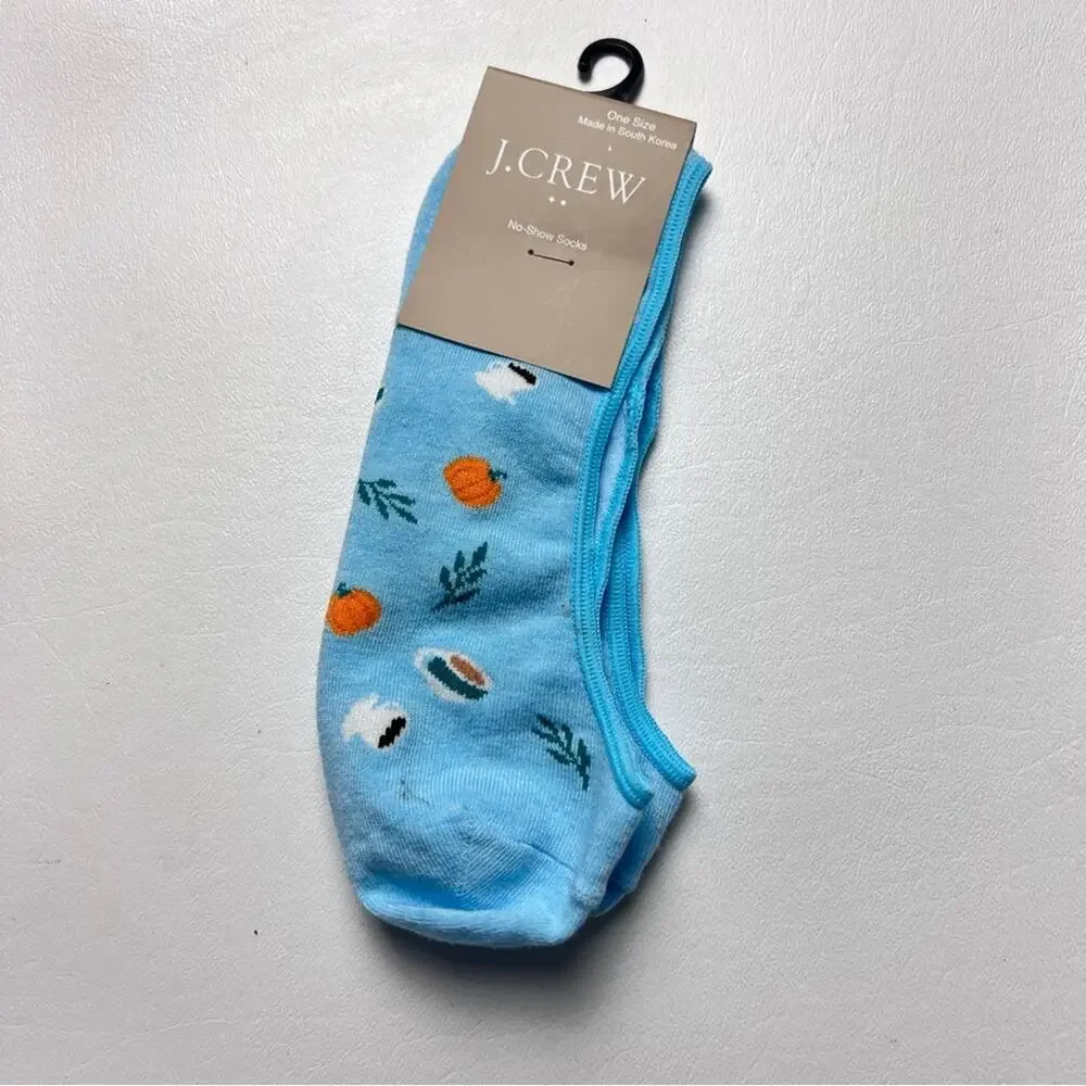 J.Crew Women's No Show Ankle Pumpkin Spice  Theme Socks Sz OS